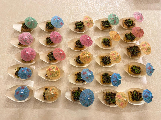 Crispy Corn Curd With Celery and Chili Crisp