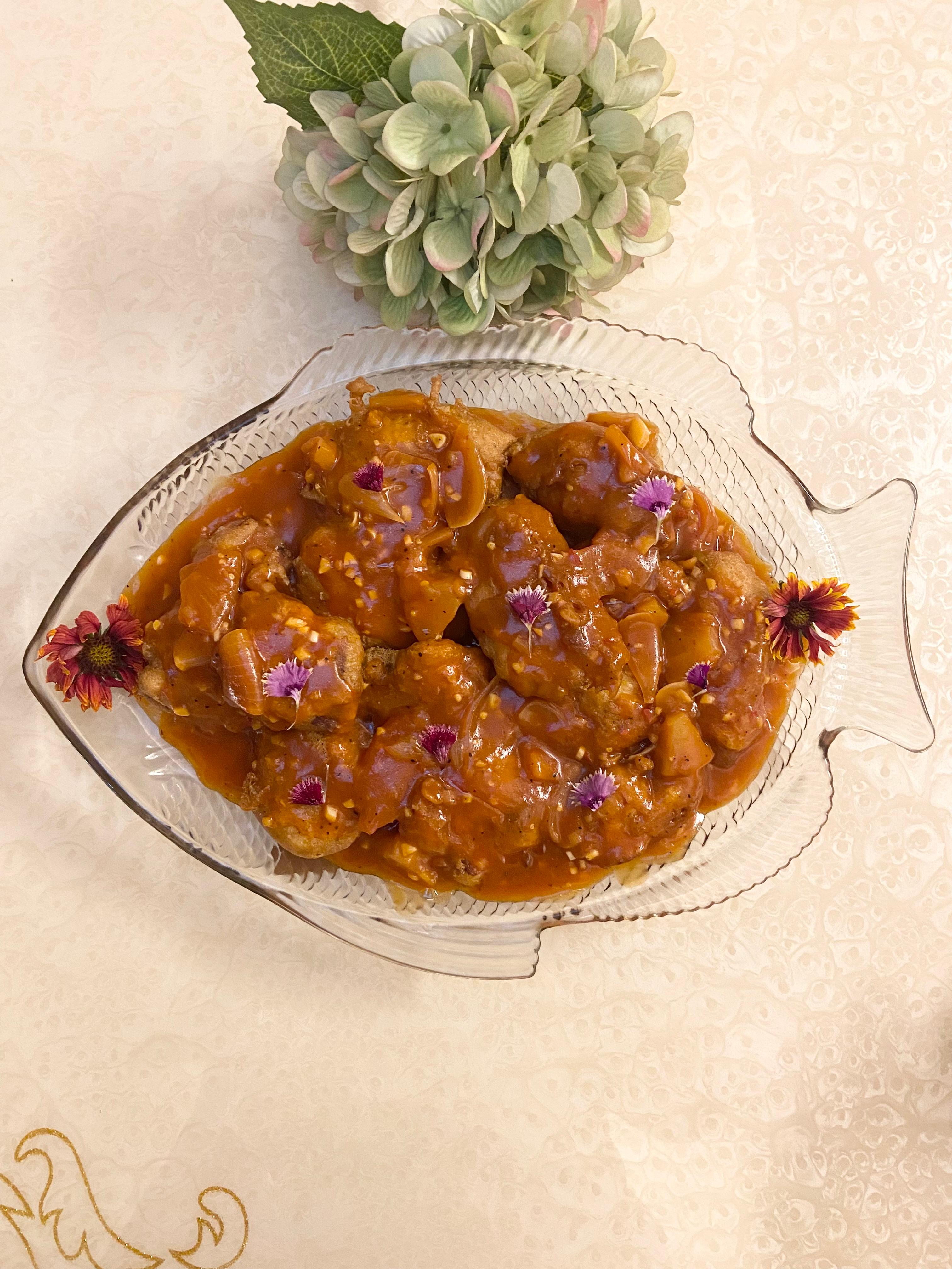 Sweet & Sour Fish – Almond Crunch